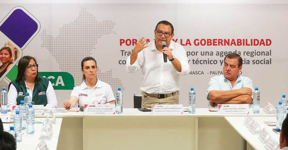 Alberto Otárola vista la región Ica "Hemos entendido el mensaje de las protestas pacíficas"