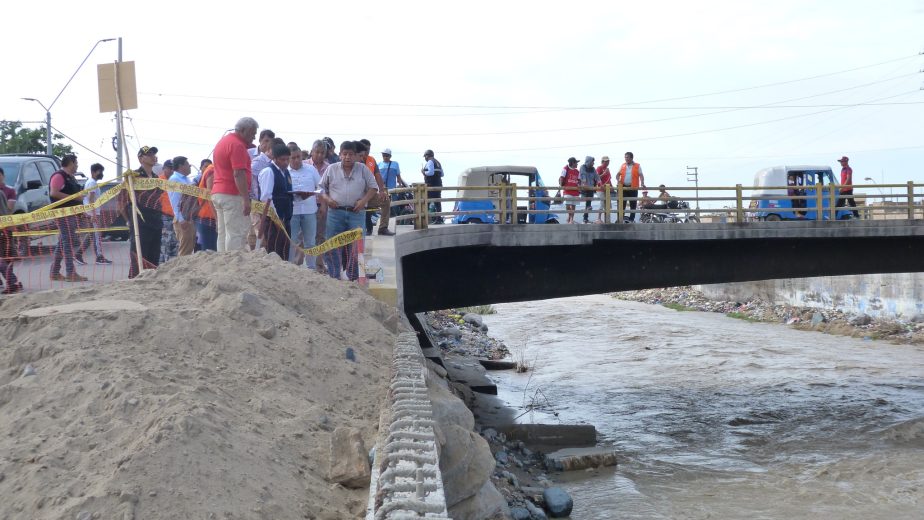 Alcaldes de Ica, Parcona y Tinguiña constatan daños a la obra del "Río Ica" tras incremento del caudal