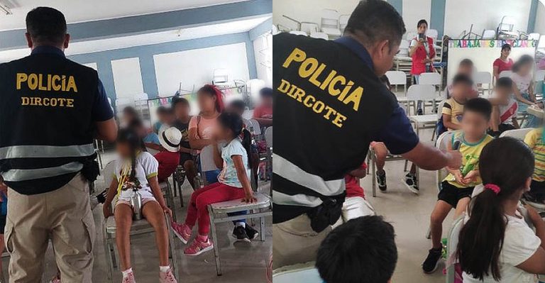 PNP realizó «operaciones psicológicas contraterroristas» a niños de un colegio de Piura - Perú