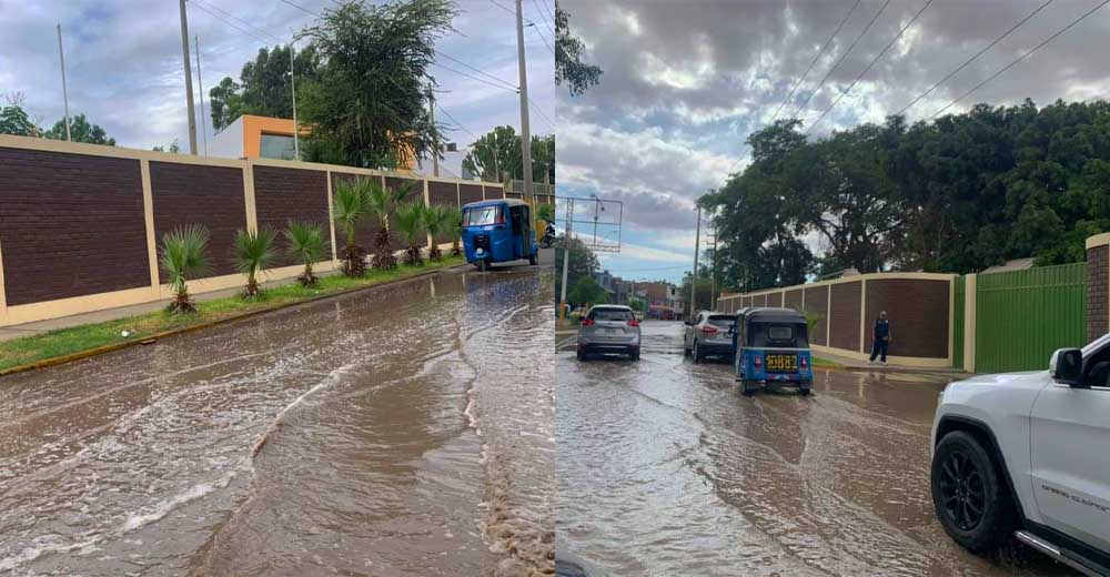 Ica: acequia La Mochica se desborda e inundación llega hasta sede del Gobierno Regional