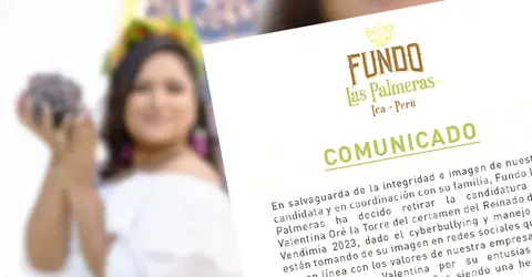 Vendimia de Ica 2023: Fundo Las Palmeras retira a su candidata por "cyberbullying" en las redes