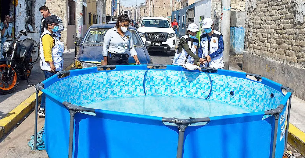 Ica: Intervienen y retiran piscinas portátiles de las calles Urubamba, Paita y Mollendo