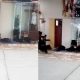 Policías duermen en el piso dentro de la Universidad San Luis Gonzaga de Ica
