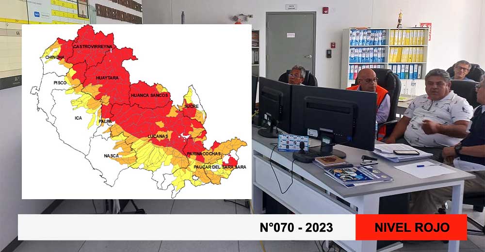 Senamhi emite aviso de Nivel Rojo ante posible activación de huaicos en Ica, Ayacucho y Huancavelica