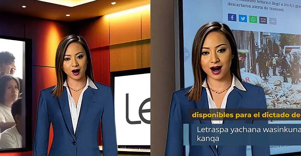 Universidad San Marcos presenta a la primera conductora de noticias en quechua generada por IA