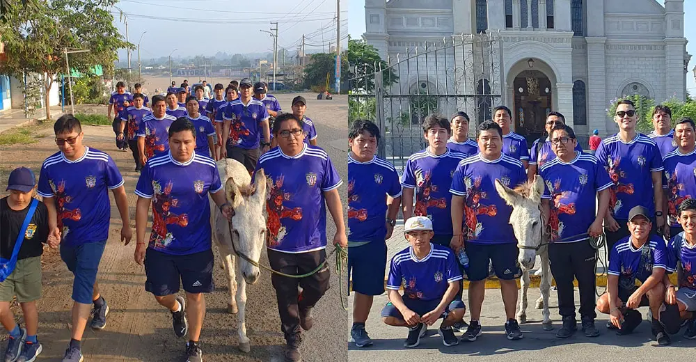 Ica: Trasladan a burrito desde San Juan Bautista para celebrar el Domingo de Ramos