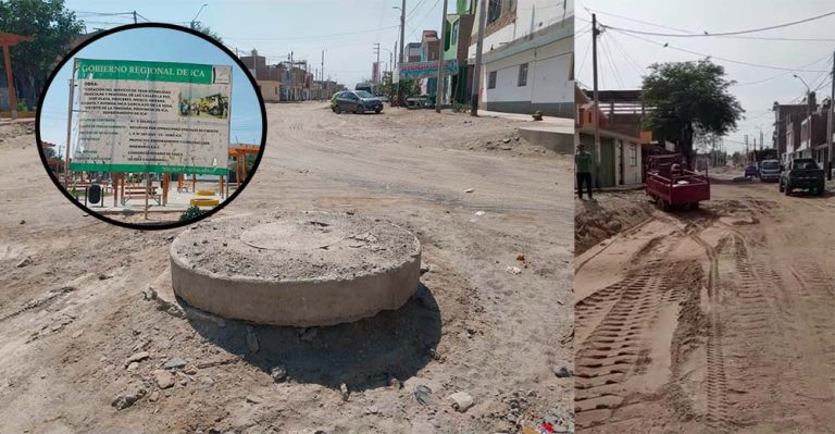 Ica: Empresa constructora deja abandonada dos obras en La Tinguiña y Subtanjalla - Ica