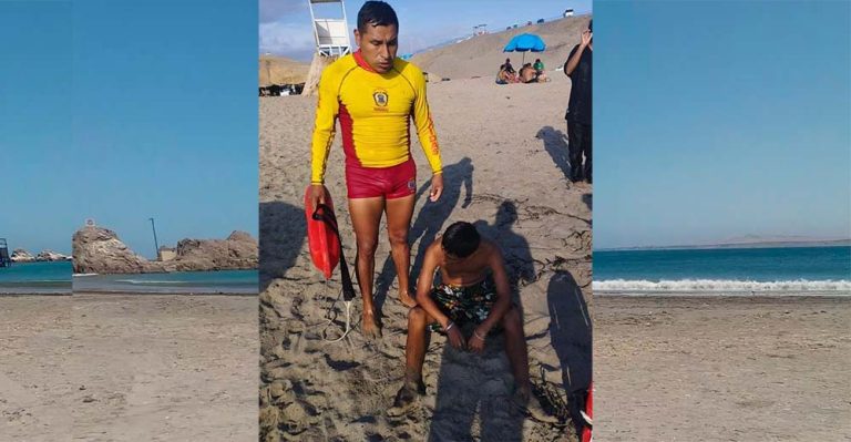 Nasca: Rescatan a bañista menor de edad en la playa «Los Leones» de Marcona - Ica