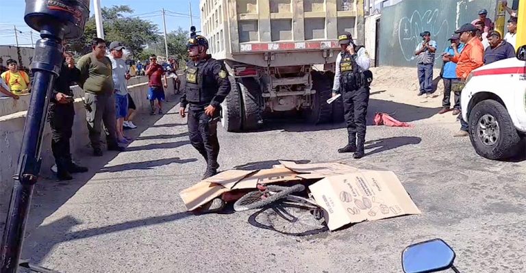 Chofer de volquete de la Municipalidad de Ica atropella y mata a ciclista de 63 años - Ica