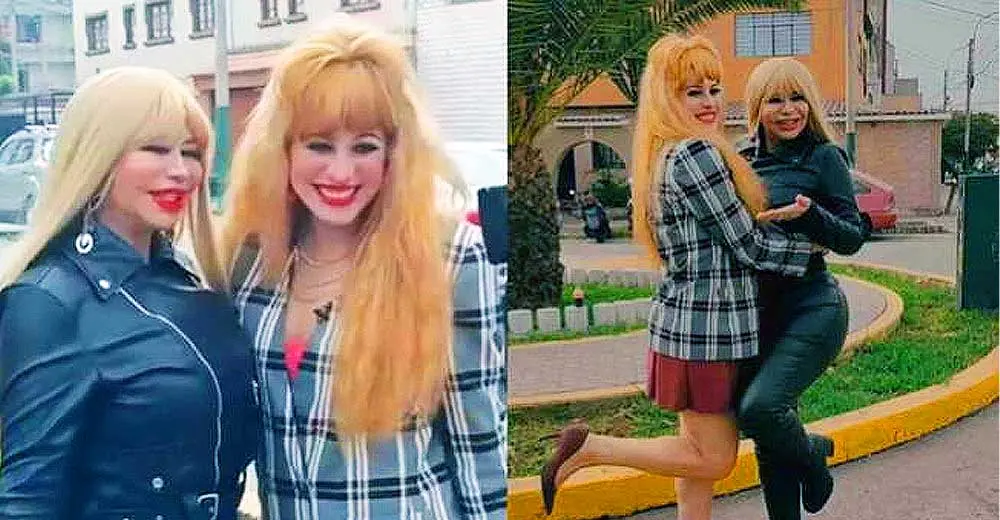 Susy Díaz y Alicia Mercado, la actriz que la interpretará en su película "Una vedette en el Congreso"