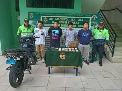 Caen "Los marcas de Barranca" en Chincha tras robarle 20 mil soles a dos mujeres luego de salir del banco