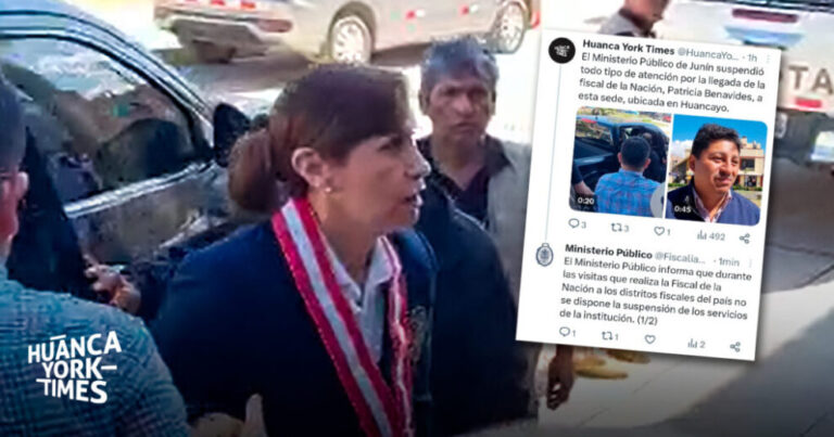 Junín: Ministerio Público suspendió por tres horas atención al público por llegada de fiscal de la Nación - Perú