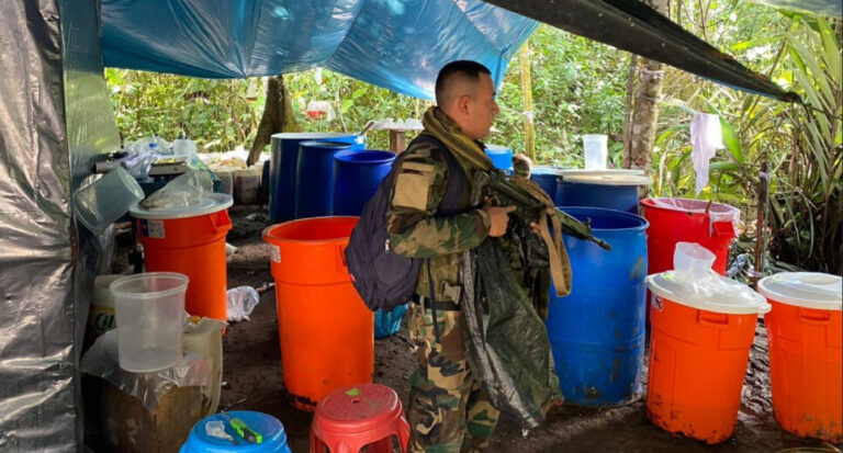 Amazonas: Destruyen un megalaboratorio para procesar cocaína en Nieva - Perú