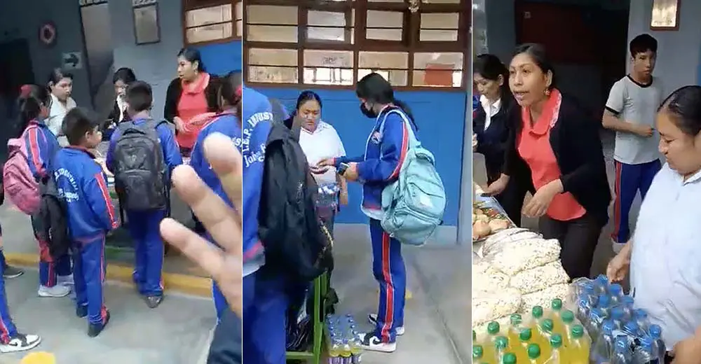 Captan a profesores vendiendo golosinas a escolares en pleno colegio de Chincha