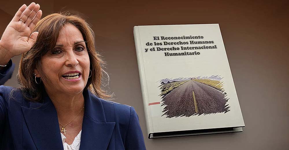 Dina Boluarte coescribió un libro sobre los Derechos Humanos y resulta ser 55% plagiado