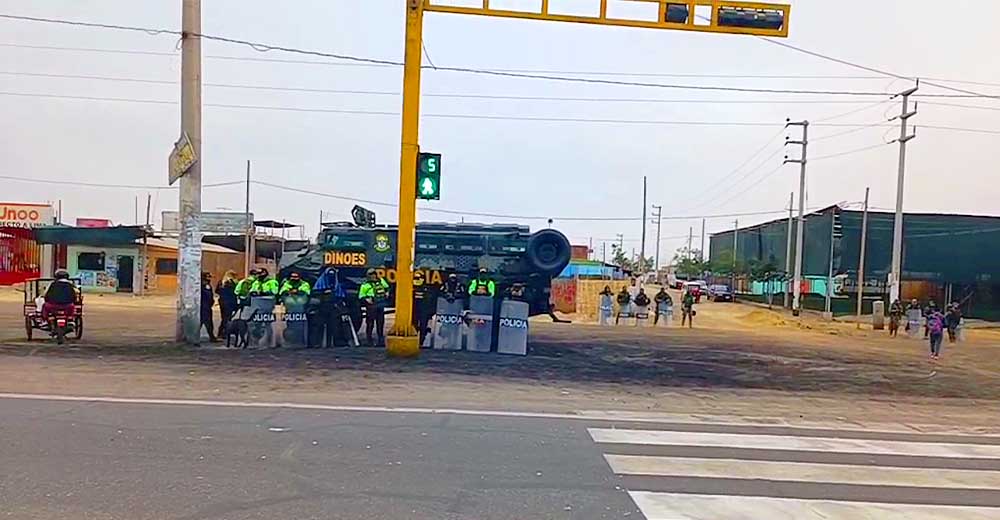 Ica: Panamericana Sur amaneció sin bloqueos, policía resguarda vías en el día de la Tercera Toma de Lima