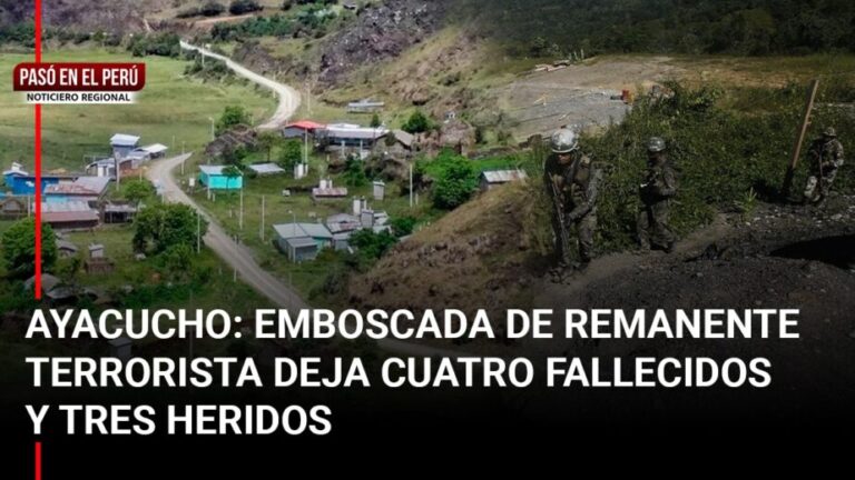 Pasó en el Perú | Emboscada narcoterrorista deja 4 militares fallecidos y 3 heridos en Ayacucho - Perú