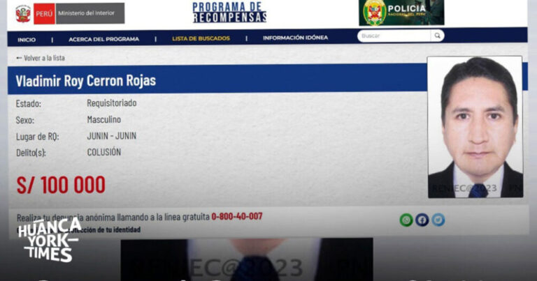 Vladimir Cerrón: Ministerio del Interior ofrece S/ 100 mil por información sobre su paradero - Perú