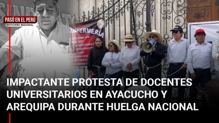 Pasó en el Perú | Docentes de la UNSA se encadenan a la catedral de Arequipa en huelga indefinida - Perú