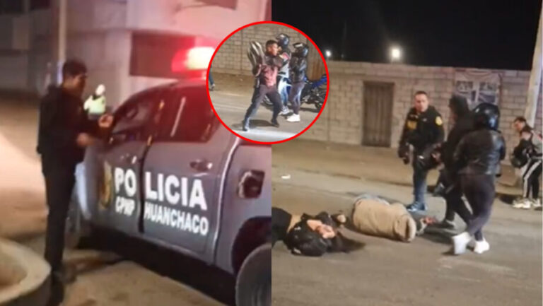 Trujillo: Policía deja malheridos a motociclistas tras golpearlos con un casco - Perú