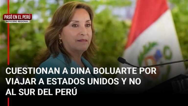 Pasó en el Perú | Puno: Cuestionan a Dina Boluarte por viaje a Estados Unidos - Perú