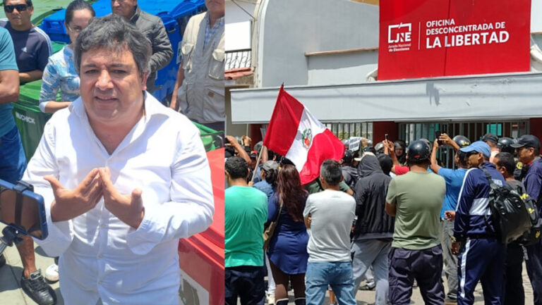 Trujillanos marchan exigiendo al JNE la destitución del suspendido alcalde Arturo Fernández - Perú