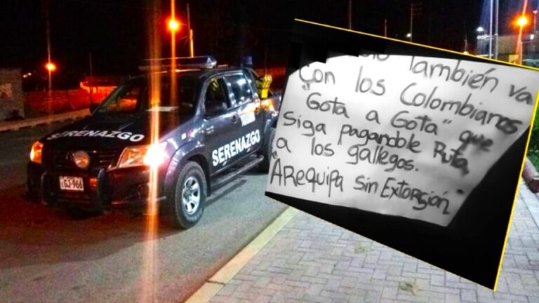 «Arequipa sin extorsión»: Hallan mensaje junto a cuerpo de extranjero asesinado a balazos - Perú