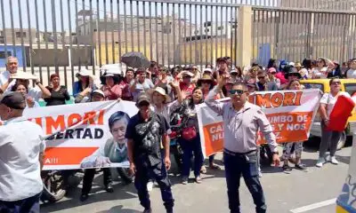 Ica: Manifestantes y abogados presionan para que juez ordene la libertad de Alberto Fujimori