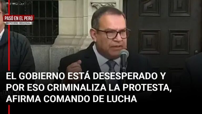 Pasó en el Perú : Junín: El Gobierno está desesperado y por eso criminaliza la protesta, afirma Comando de Lucha - Perú