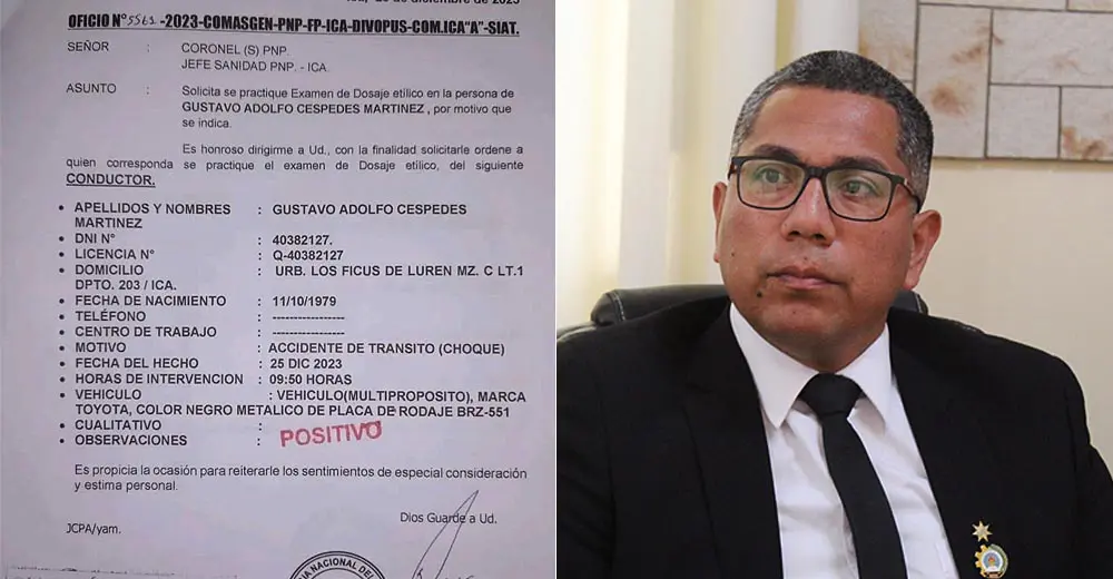 Ica: Director regional de educación condujo borracho en navidad y atropelló a heladero anciano.