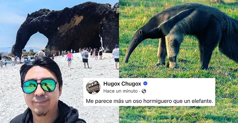 Influencer Hugox Chugox visita Marcona y dice que ve un oso hormiguero antes que un elefante en formación rocosa
