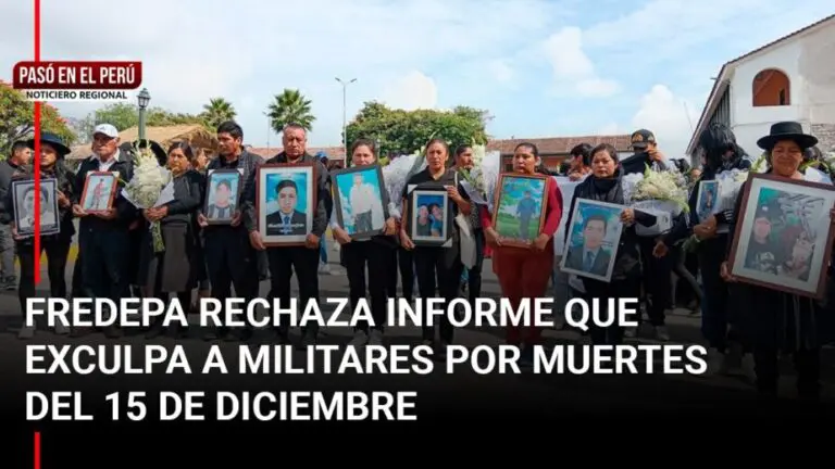 Pasó en el Perú | Fredepa calificó de ruin informe del Ejército que exculpa a militares por muertes del 15 de diciembre - Perú