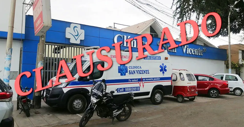 Clausuran la Clínica San Vicente de Ica tras otro caso de presunta negligencia médica