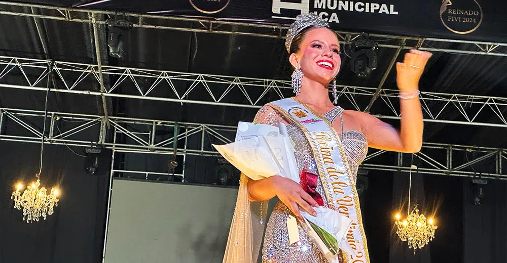 Gabriela Ormeño Mateo es coronada Reina de la Vendimia de Ica FIVI 2024. Foto: Johana Puentes / LA LUPA.