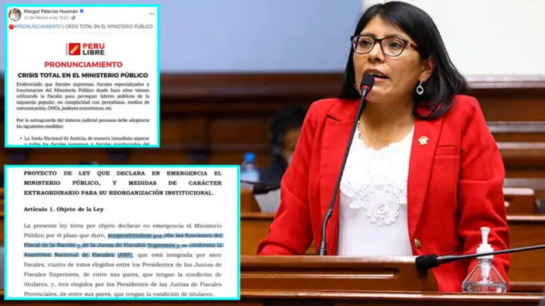 ¡Alerta!: Margot Palacios apoya proyecto de ley que pretende atentar contra la Fiscalía - Perú