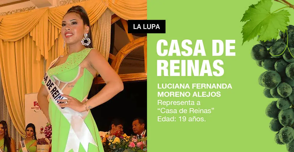 LUCIANA FERNANDA MORENO ALEJOS – Representa a “Casa de Reinas”
Edad: 19 años.