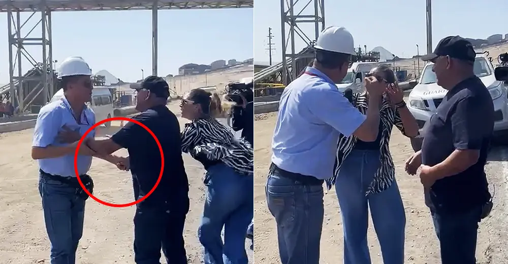 Seguridad de minera Shougang agrede a equipo de prensa de Willax y al alcalde de Marcona