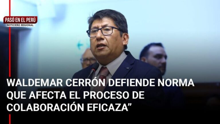 Pasó en el Perú | Junín: Waldemar Cerrón defiende norma que afecta el proceso de colaboración eficaz - Perú