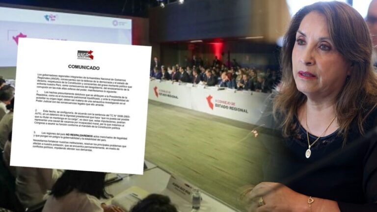 Gobernadores retiran respaldo a Dina Boluarte por «incremento patrimonial injustificado» - Perú