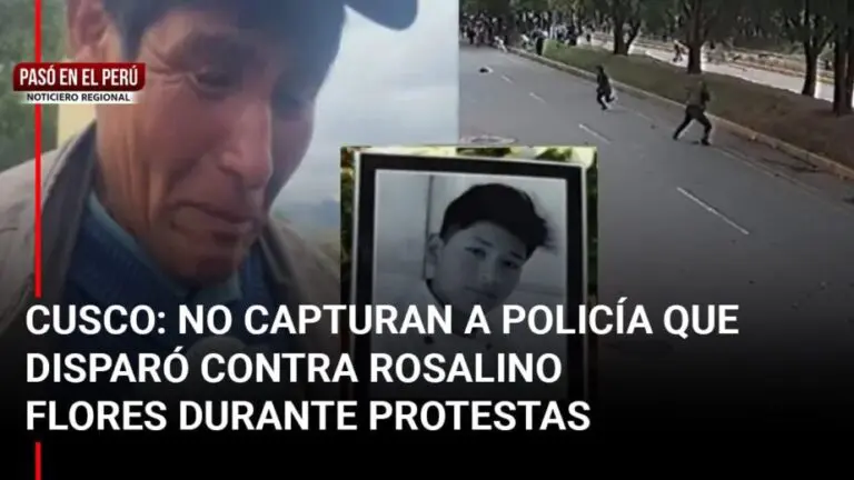 Pasó en el Perú | Cusco: No capturan a policía que disparó contra Rosalino Flores durante protestas - Perú