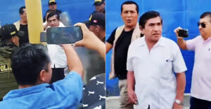 Gritan ¡Ratero! y ¡corrupto! al Raúl Huamán y congresista no encuentra su vehículo para huir