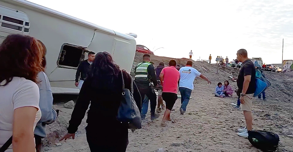 Ica: Despiste de un bus de Palomino deja 20 heridos y una fallecida en Nasca