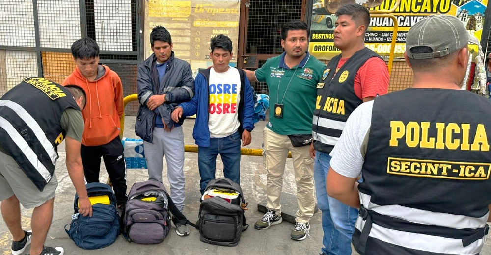Ica: Detienen a tres sujetos cuando trasladaban drogas hacia la frontera con Chile