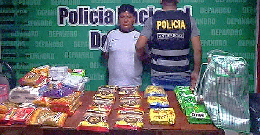 Ica: Narcos transportan droga en empaques de milo, chocolate y café