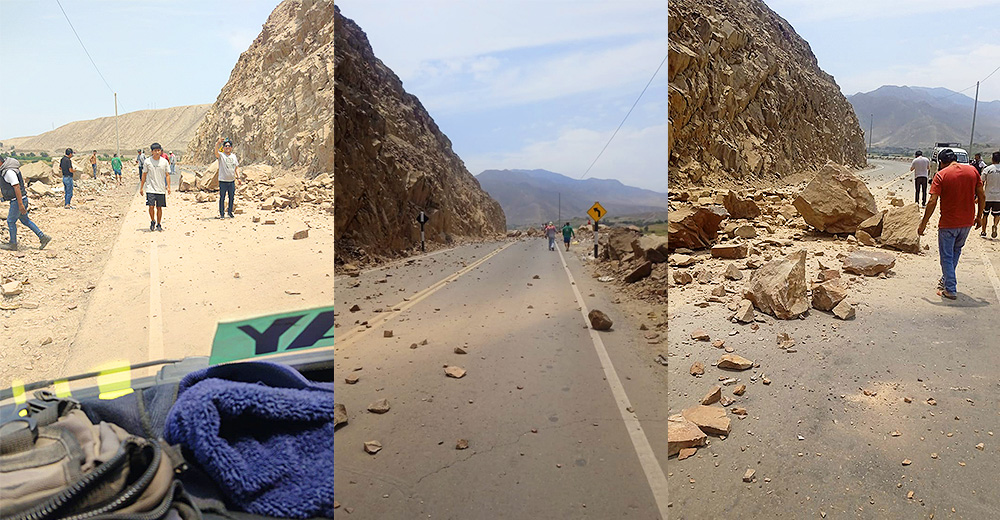 Ica: Reportan deslizamientos en la carretera Vía Los Libertadores tras sismo de 5.2 en Pisco