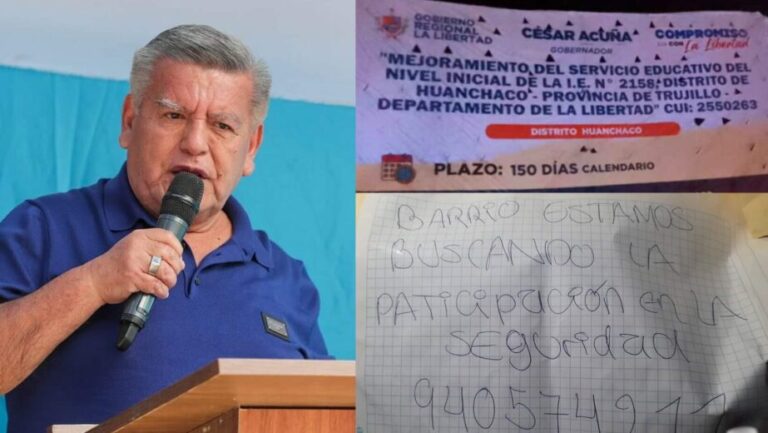 La Libertad: Detonan explosivo y dejan carta extorsiva en obra ejecutada por gestión de César Acuña - Perú