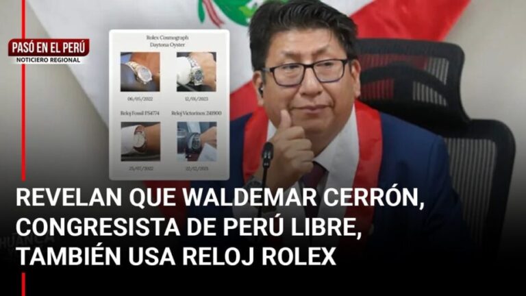 Pasó en el Perú | Revelan que Waldemar Cerrón, congresista de Perú Libre, también usa reloj Rolex, valorado en 17 mil dólares - Perú