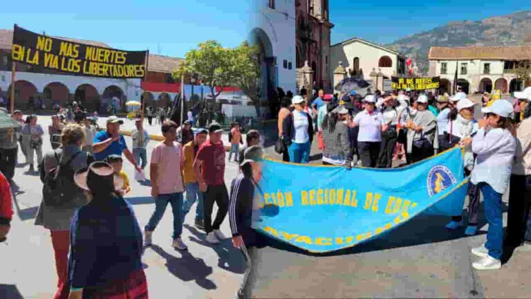 Ayacucho: organizaciones se movilizan apoyando paro de 48 horas para exigir mantenimiento de vía Los Libertadores - Perú
