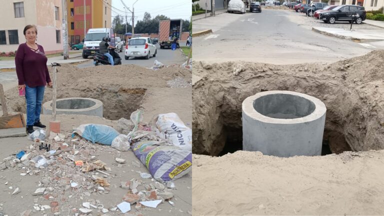 Trujillo: vecinos ruegan retomar obra tras abandono de trabajos en buzones de la urb. Vista Hermosa - Perú