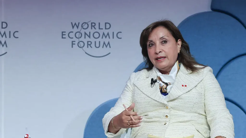 Dina Boluarte participa en Foro Económico Mundial (WEF), enero 2025. Foto: @Presidencia